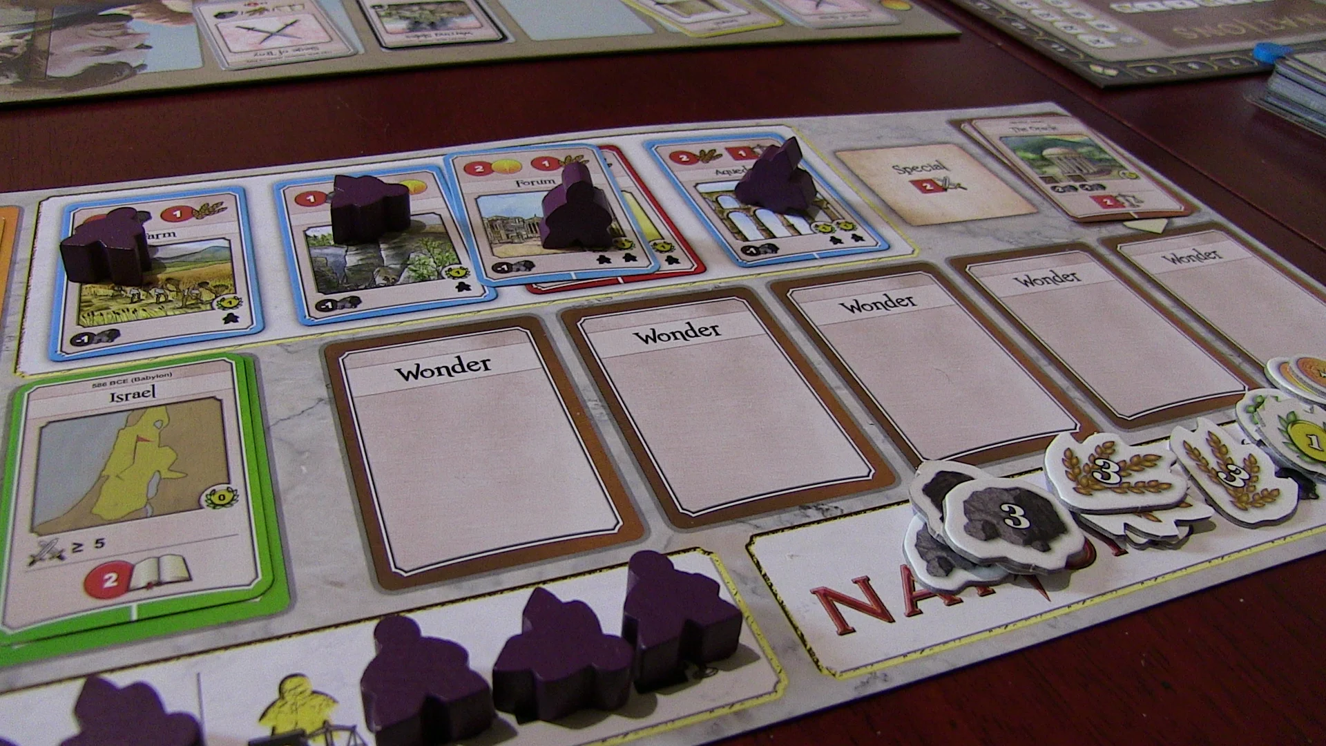 Game publishers have recently announced that they are all in competition to produce a game that uses the most meeples per player (a unit of measurement known as MPP). Nations just might be a winner.