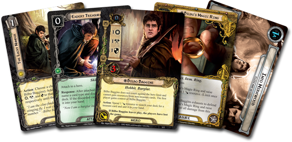 Cards from the second Saga Expansion - A thematic set focused on retelling the stories as written in Tolkien's books.