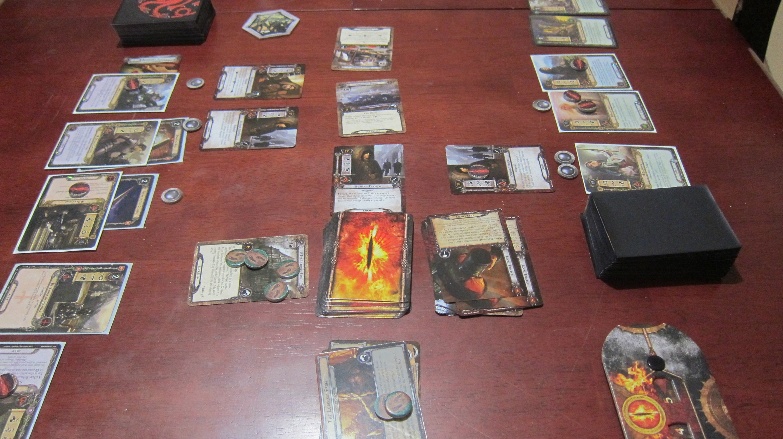 At this point in the game we stabilized. We thought it was going to be OK. We thought we would make it. And then we flipped the top card of the encounter deck...