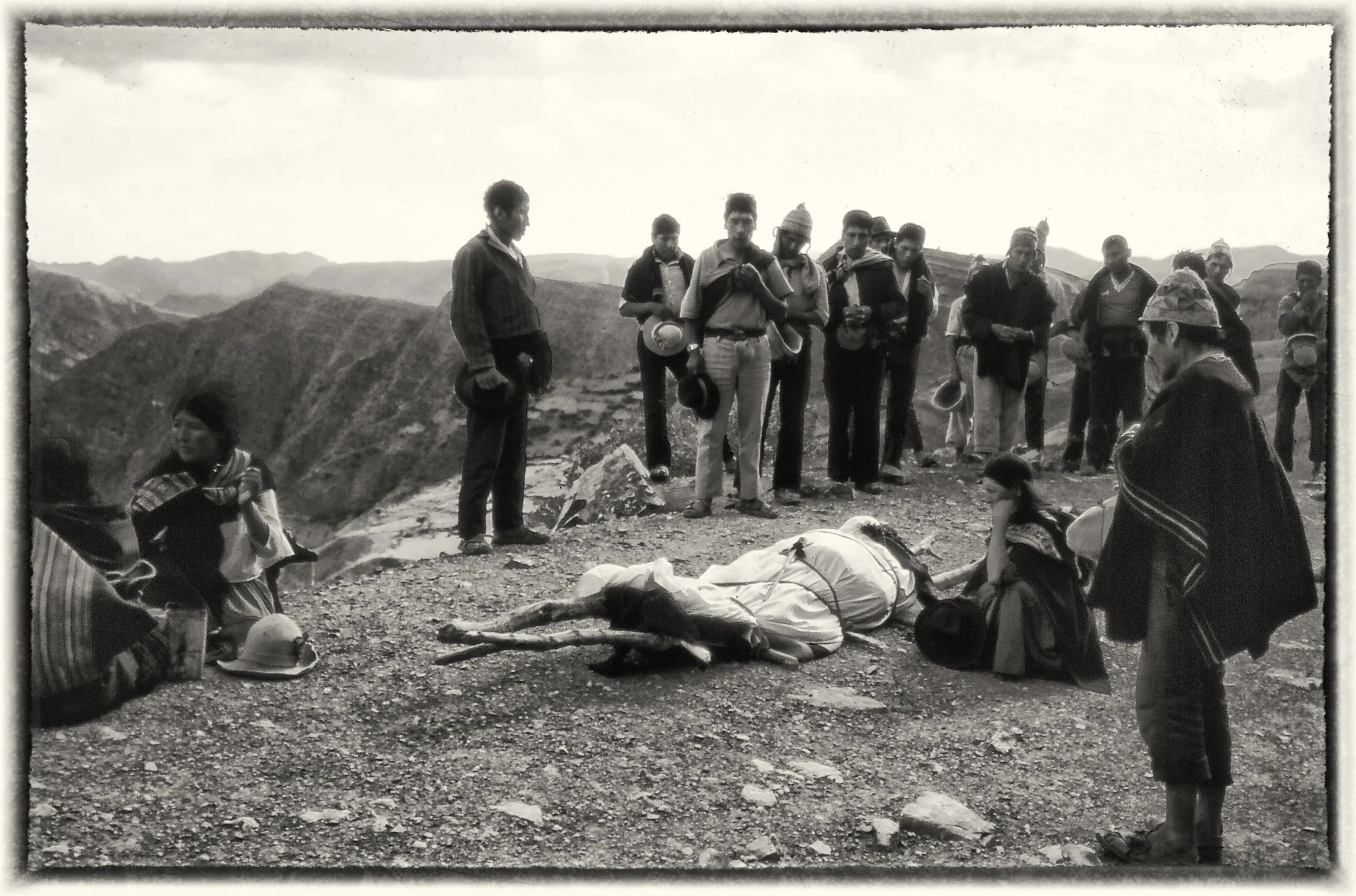  Funeral procession, Chakateani, Bolivia. 