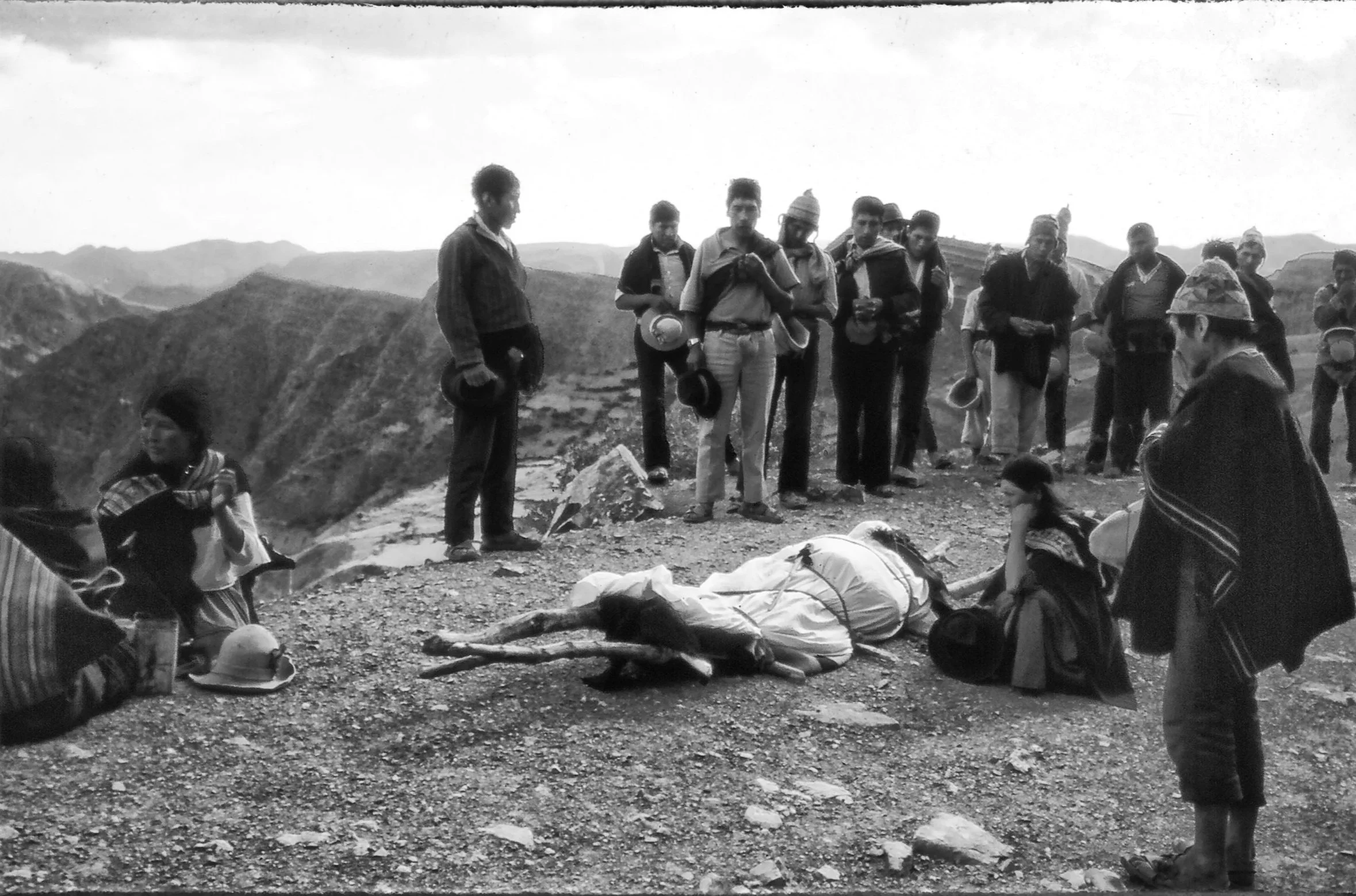 Funeral procession, Chakateani, Bolivia