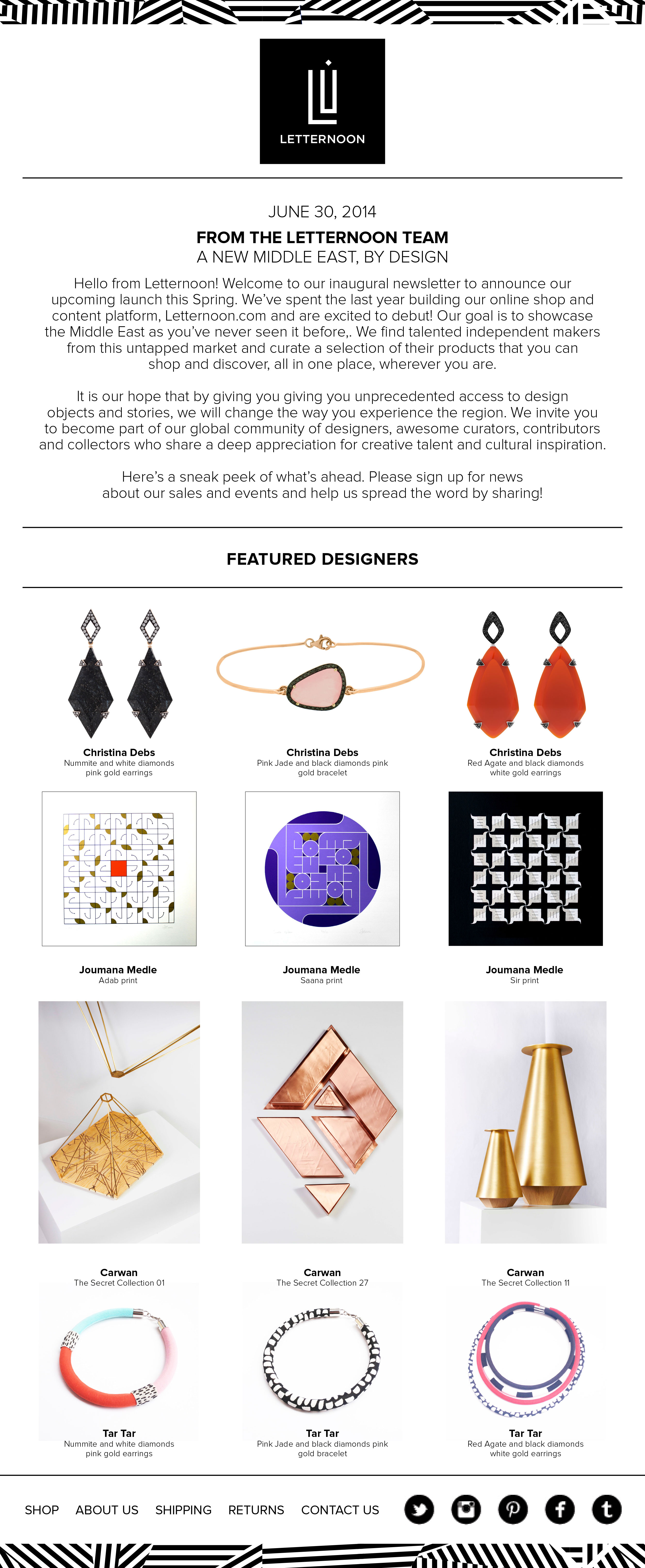 Letternoon.com Newsletter