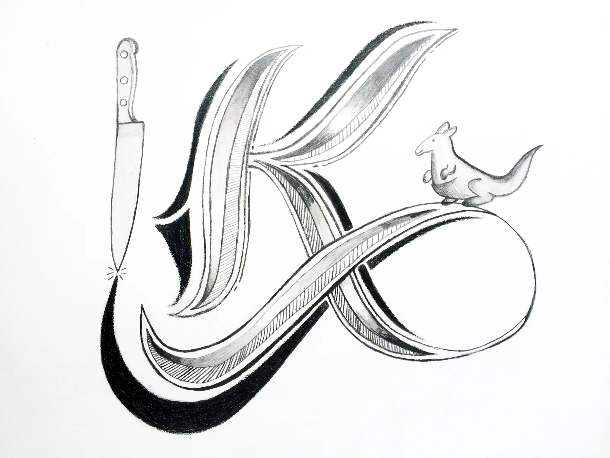 K IS FOR KANGAROO, K IS FOR KNIFE.JPG