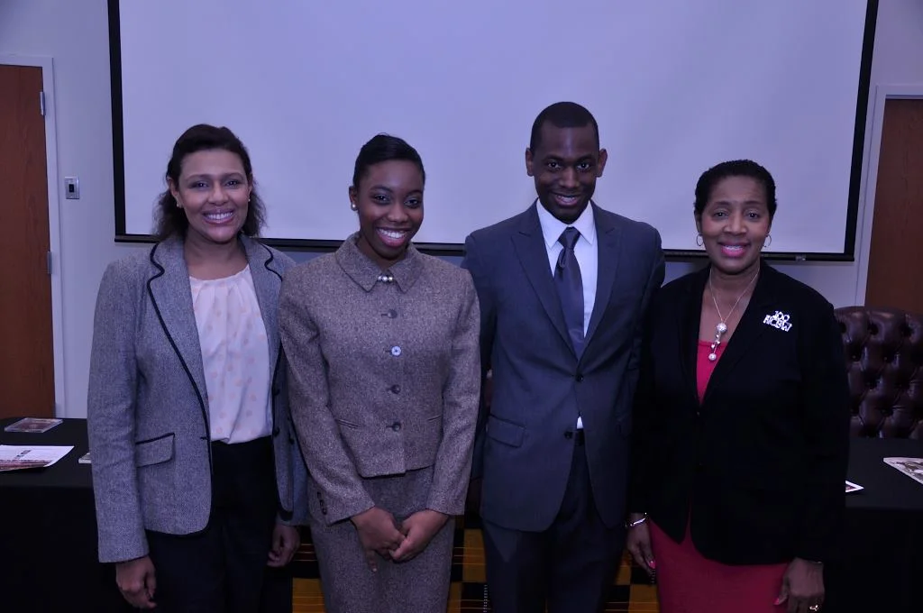 Photo courtesy of Highlighting Success, Inc. Panelists from left to right: Gail Lewis, Ashley Simon, Rhoundy Jones and Wilma Holmes Tootle.