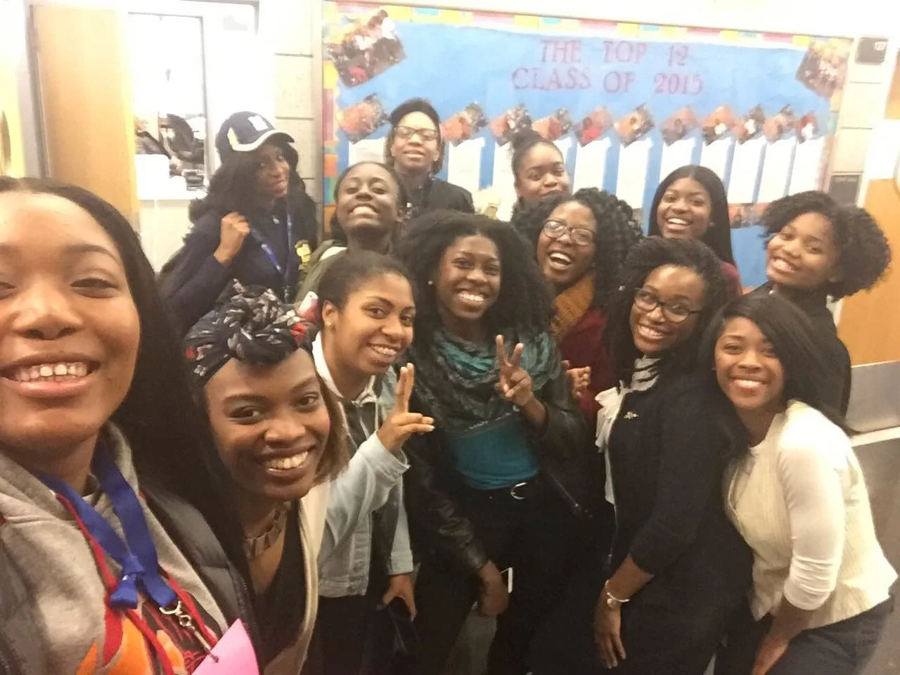 Tracey Laroche poses with leaders and future leaders.