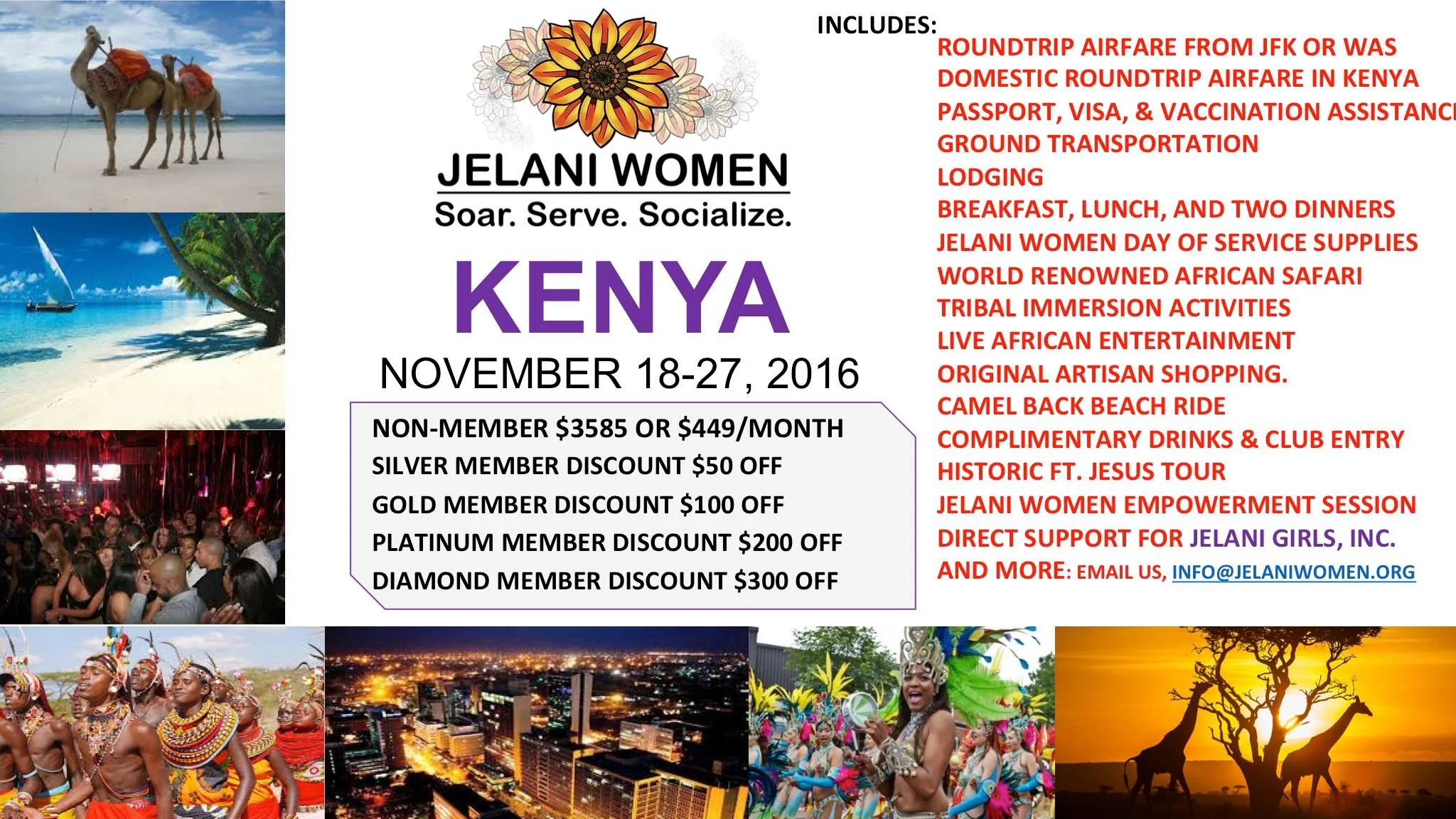 Jelani Women service trip to Kenya, Africa November 2016, see JelaniGirls.org for more info.