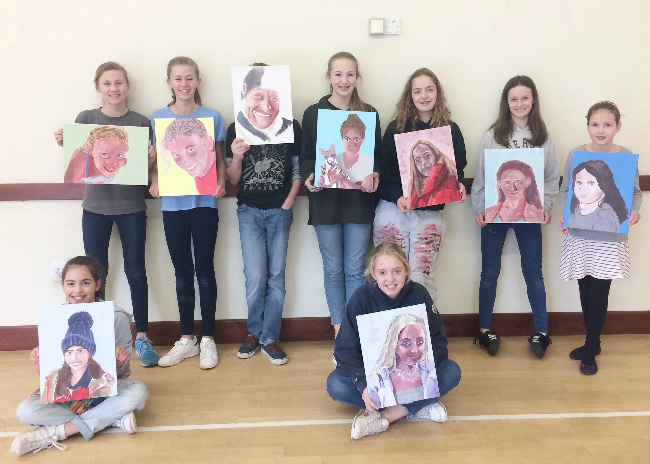 Quince Art School students - 'Self Portraits' work in progress