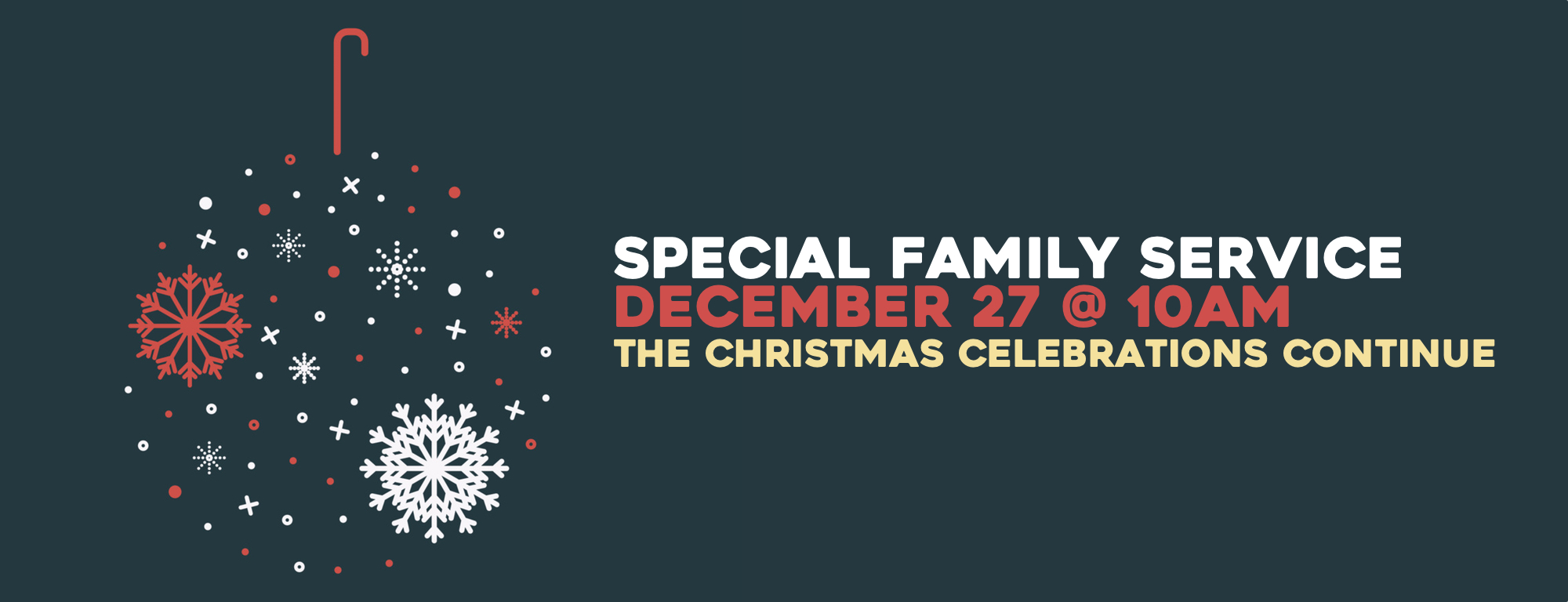 We will wrap up our christmas celebrations with this very special family service! join us at 10am