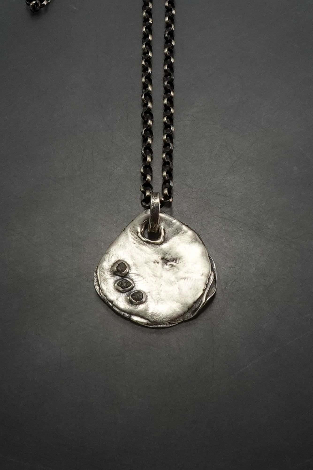 strata disc with diamonds pendant large kathy van kleeck 4.jpg