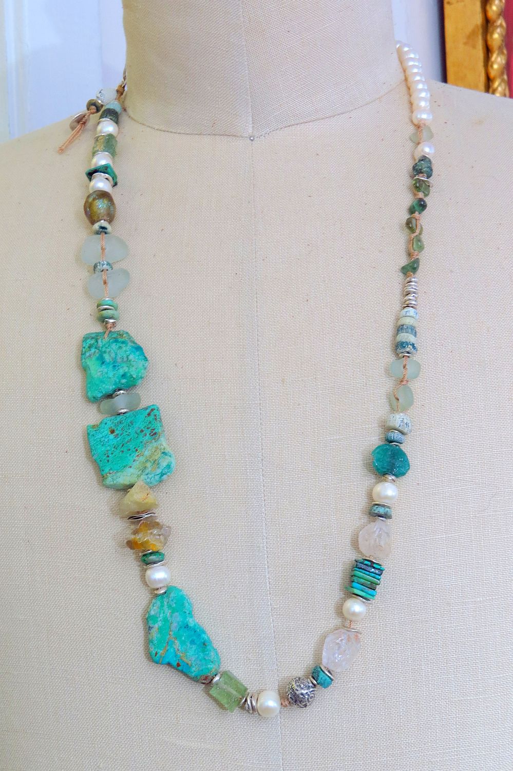 the finished Aegean Muse ... time will tell where the weight will settle ... always depends on the wearer