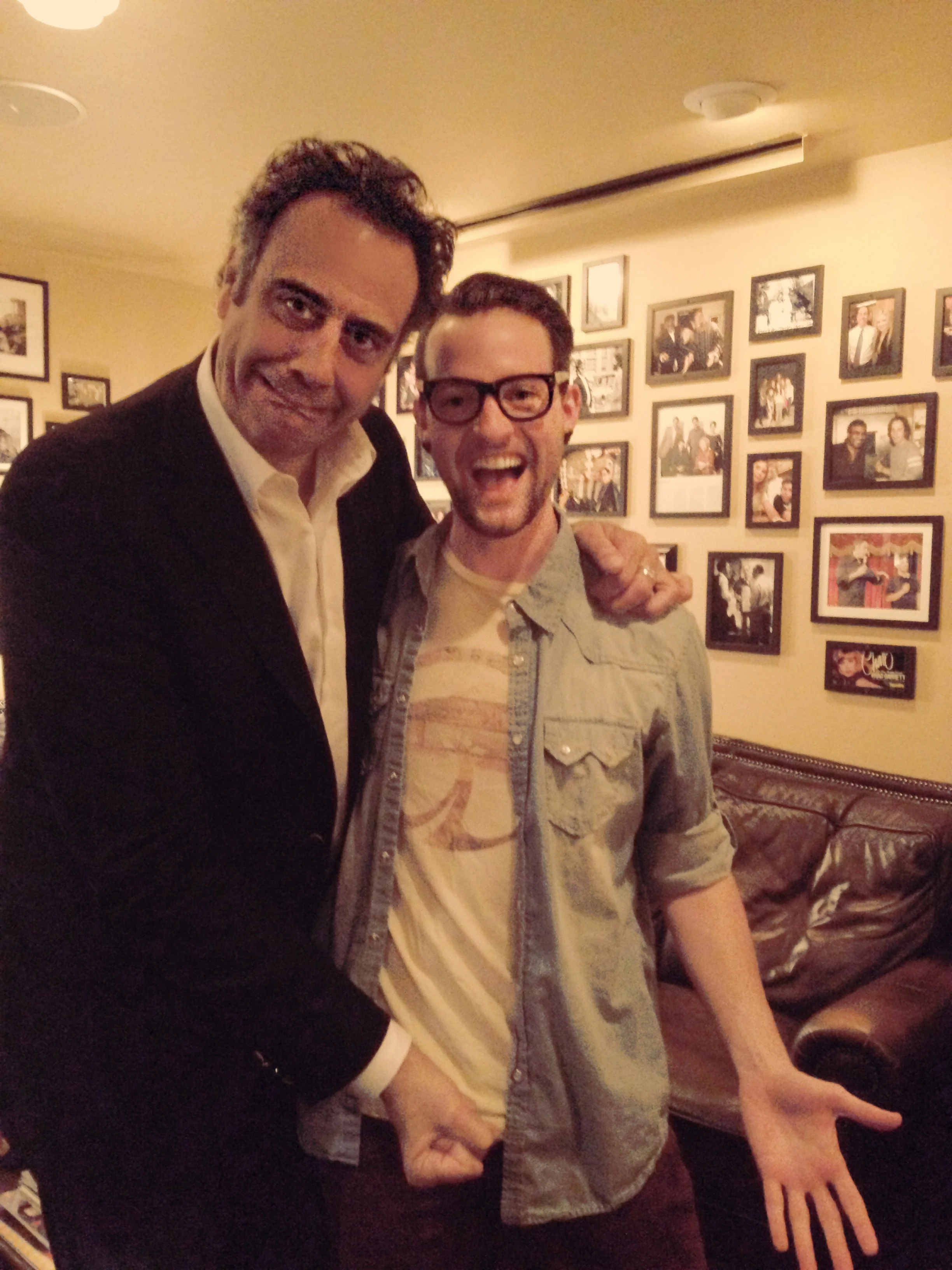 Brad Garrett and Ryan M Brewer backstage.
