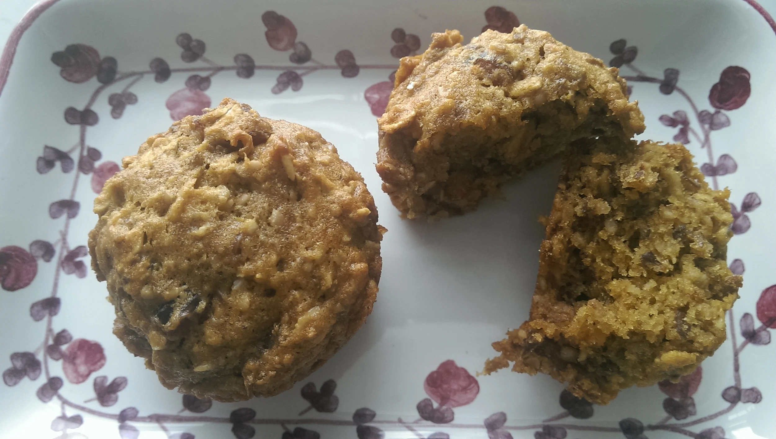 Whole Grain Gluten Free Chunky Nut and Date Muffins