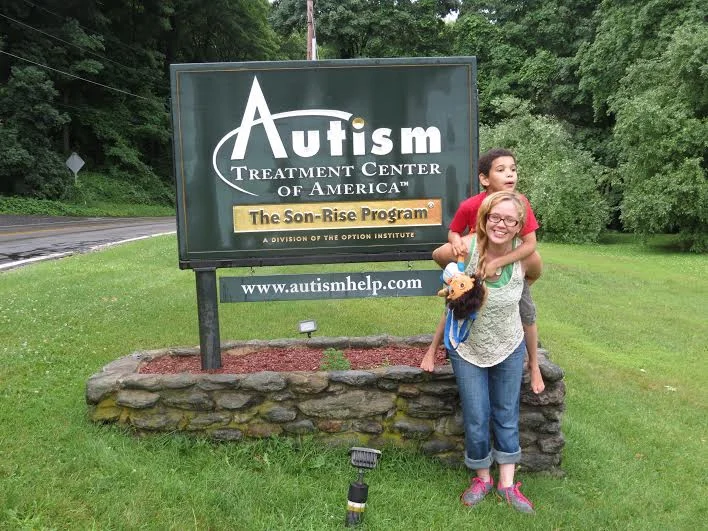 That's my Mommy. Ja'Quan and Tammy at The Autism Treatment Center of America. 