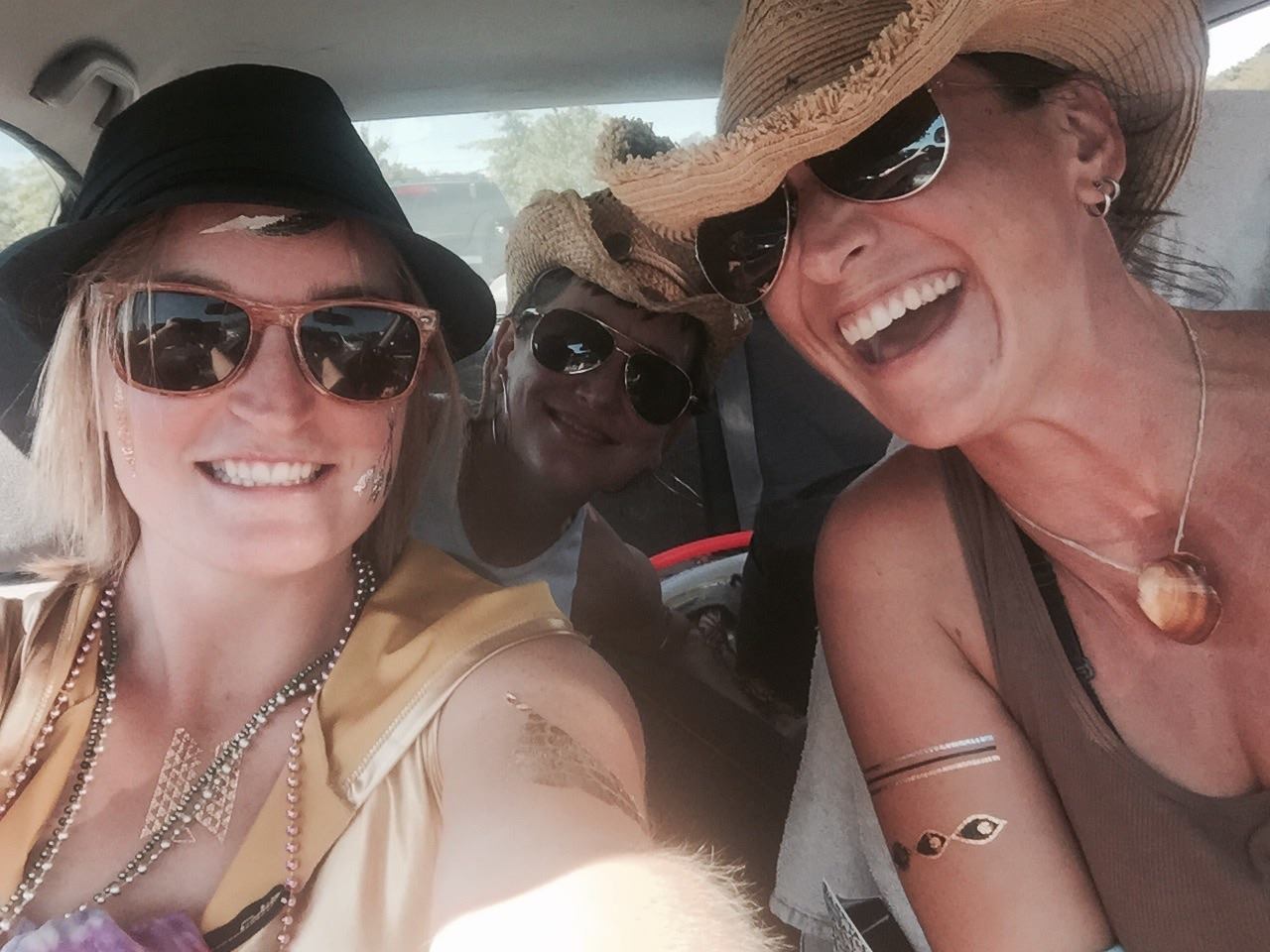 Always On The Road - Anna May pictured here with friends on a different road trip. 
