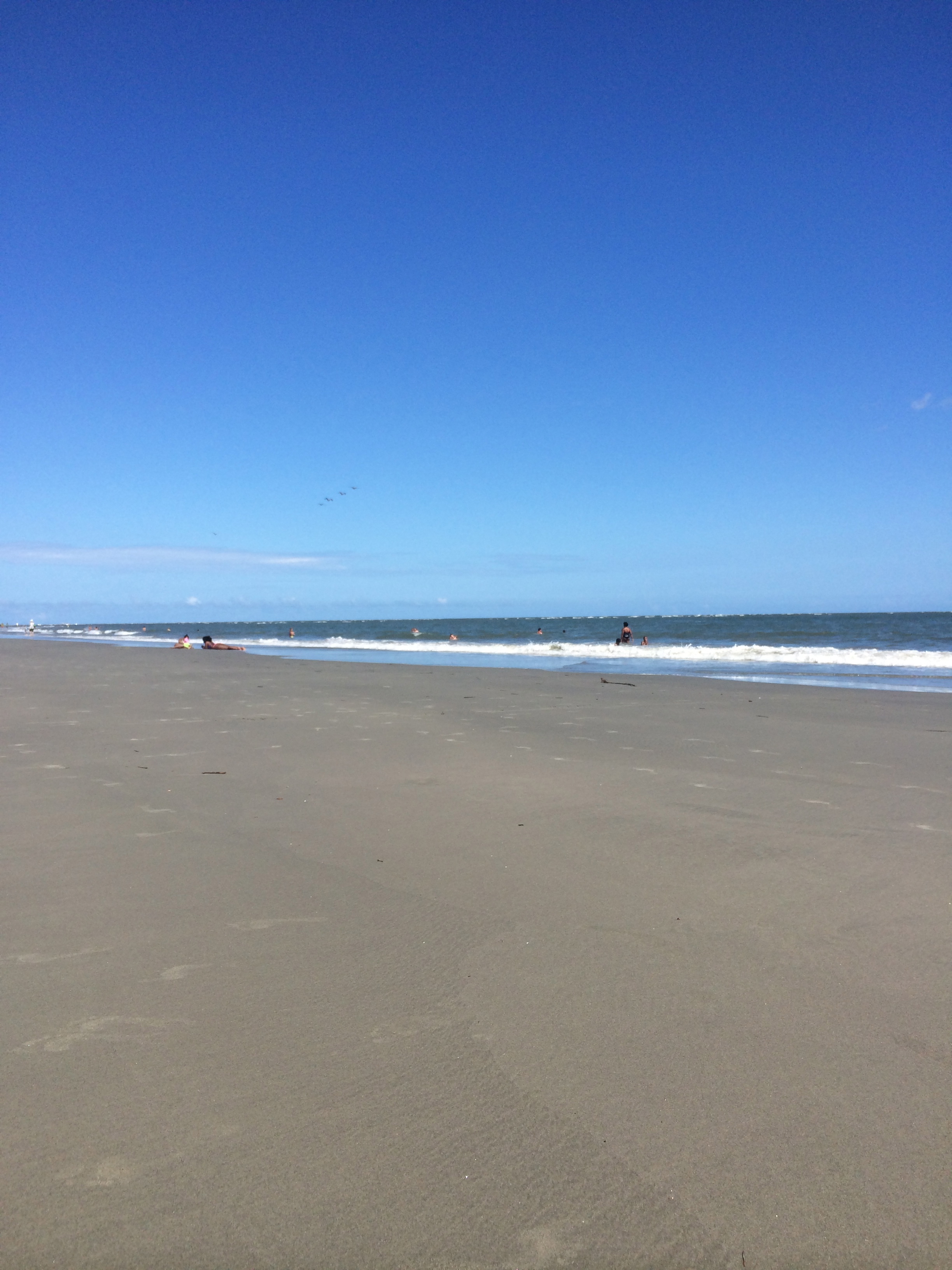 iphone pic of the beach on Sullivan's Island. So clean!