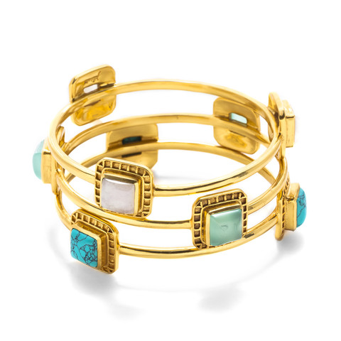 Escala 3-stone bangle, $145 each