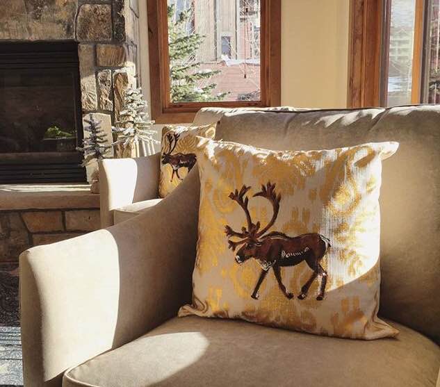 hand-painted pillows, Paintings by Genie