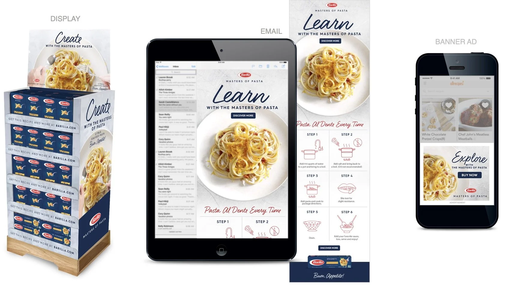 Barilla Pasta Copywriting Design Email Infographic