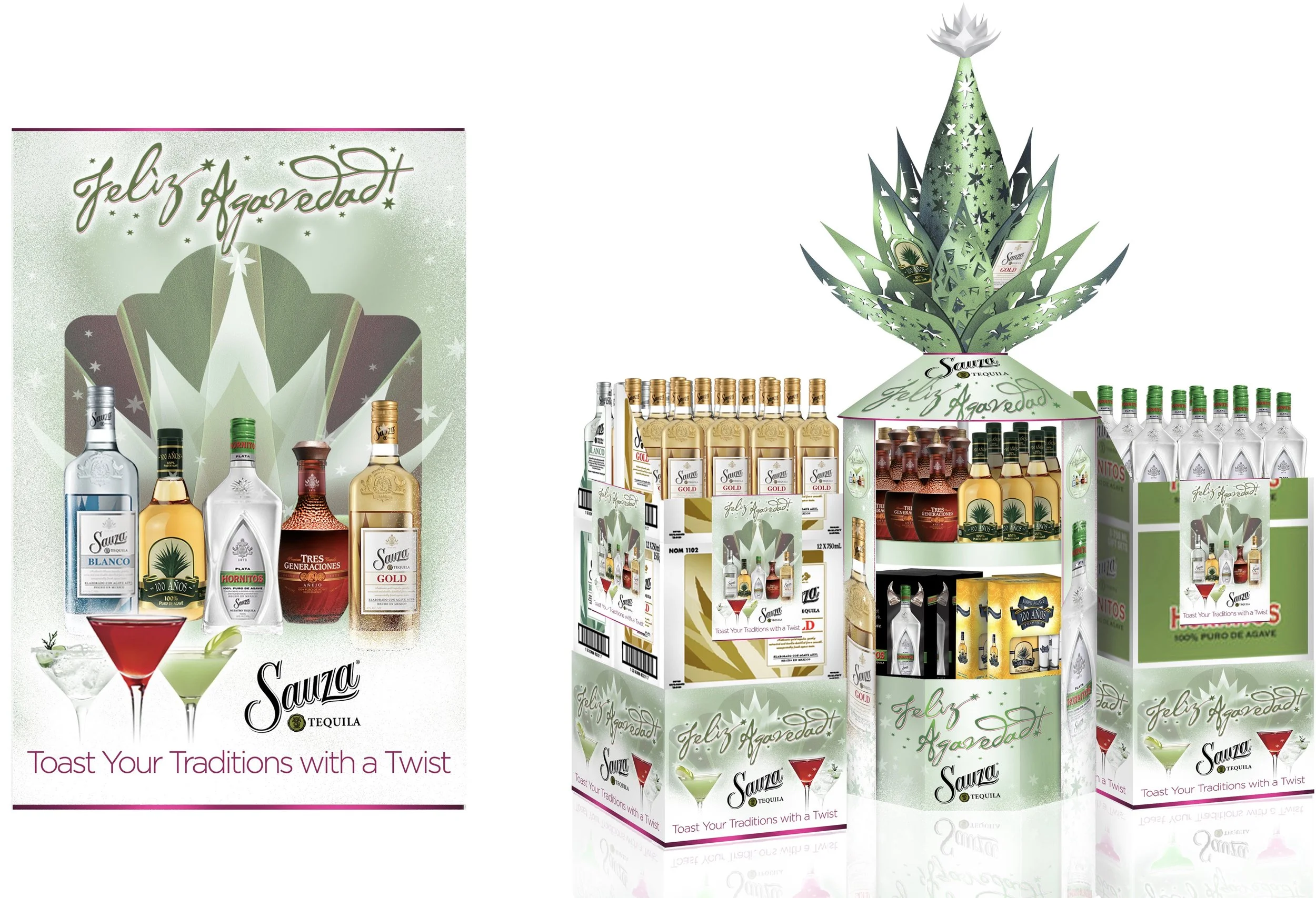 Sauza Tequila Holidays Shopper Marketing Copywriting Concept Retail Display