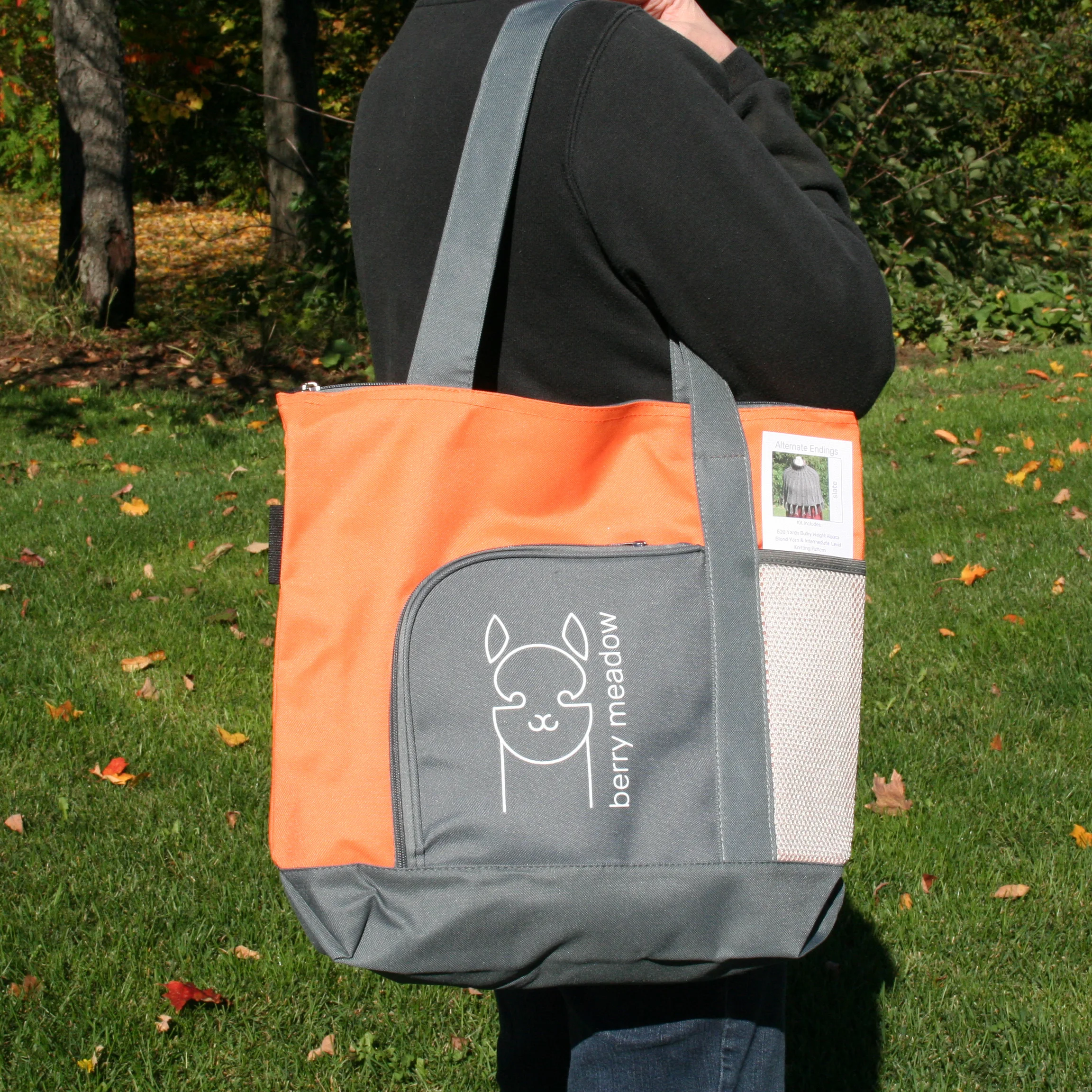 Orange Project Bag — berry meadow