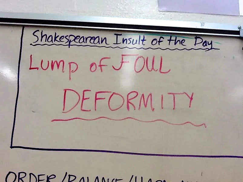 From Elizabeth's classroom.