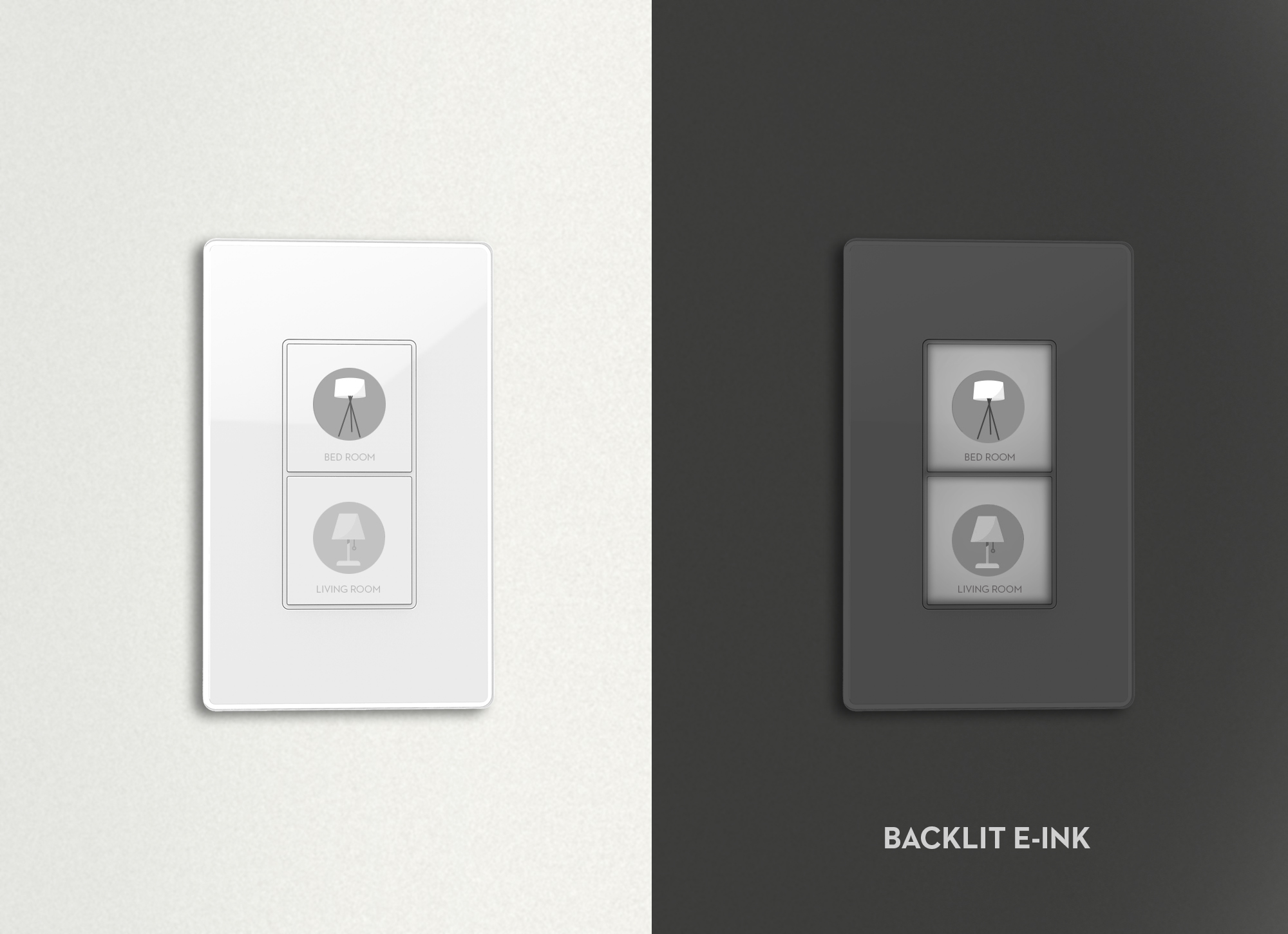 E-ink smart wall switch