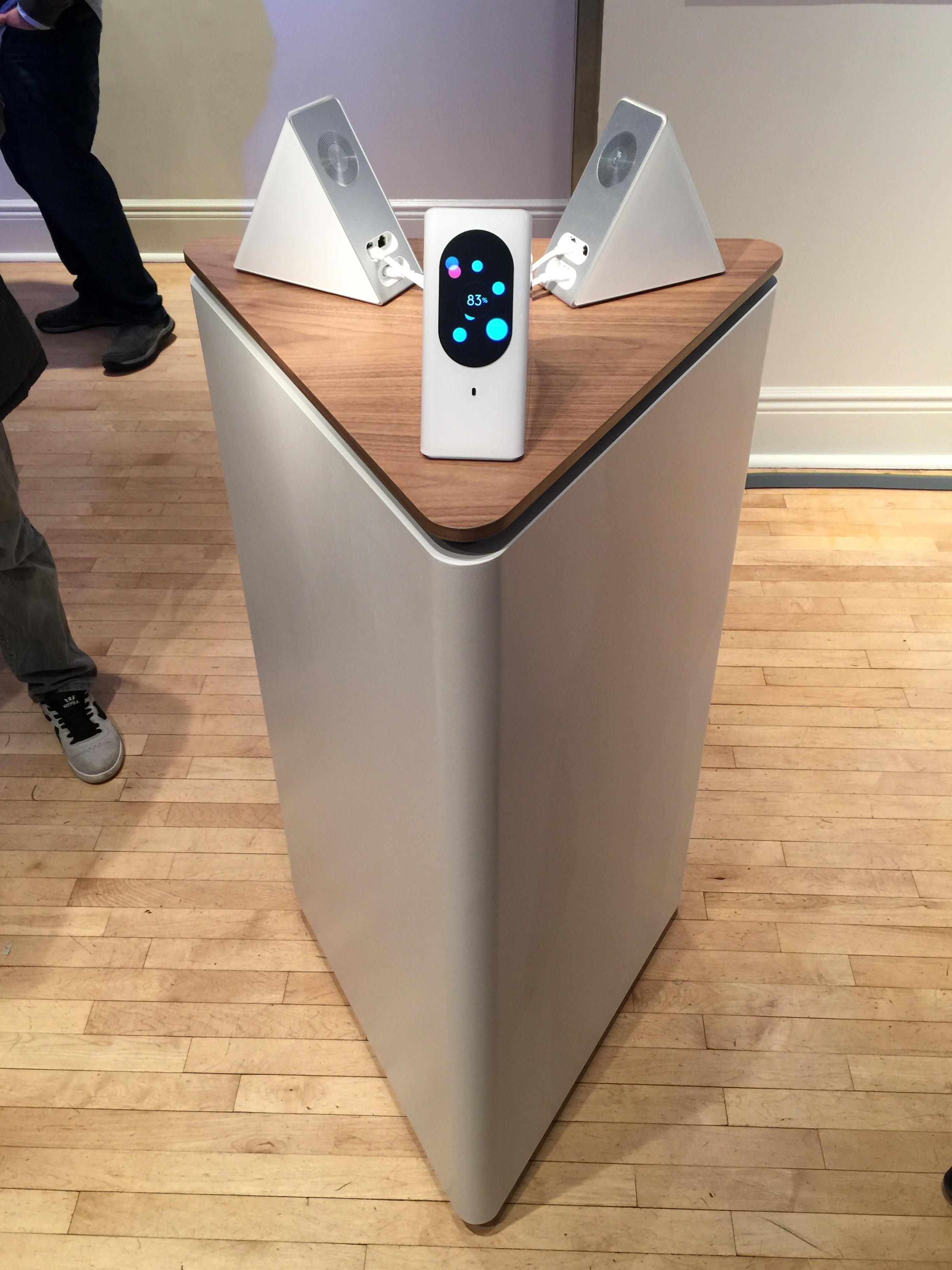 Designed this pedestal to reveal 4 new products enabling this new internet service.