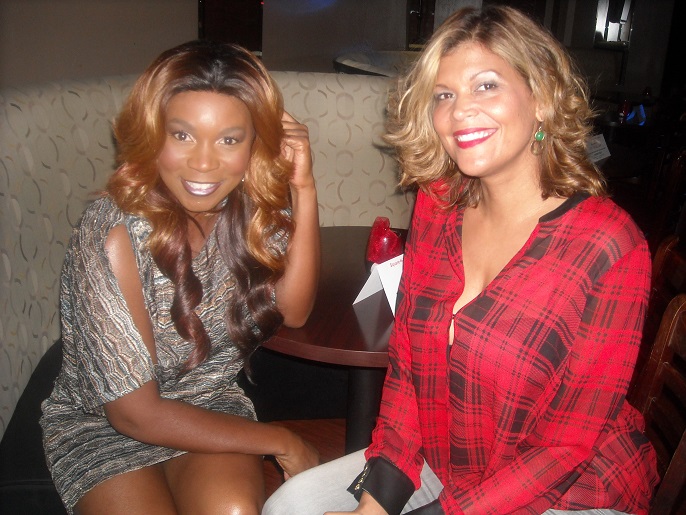 Funny lady Aida Rodriguez and I before her show .