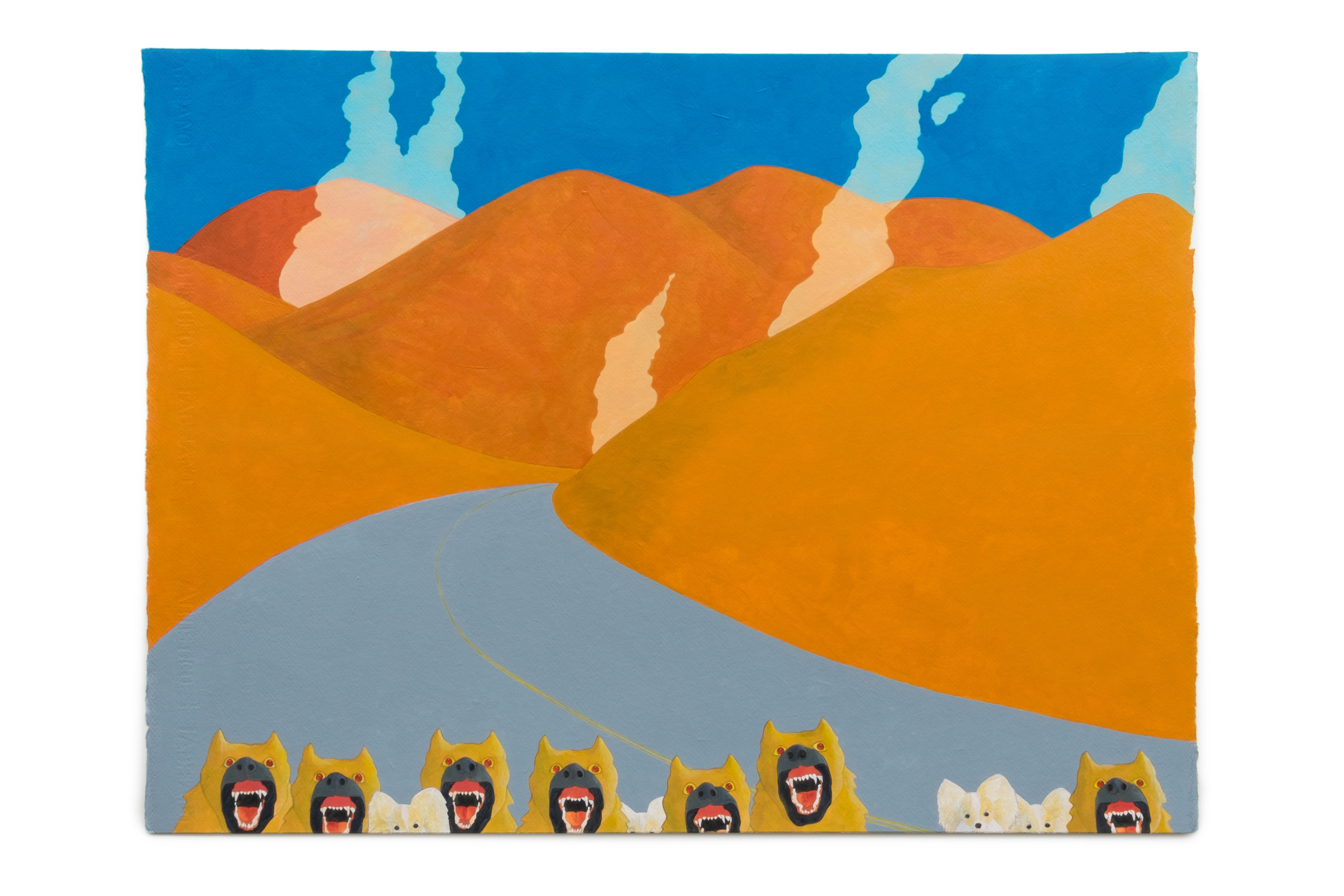   The Road to Yakima,  2013  Acrylic on paper, 22” x 30”  