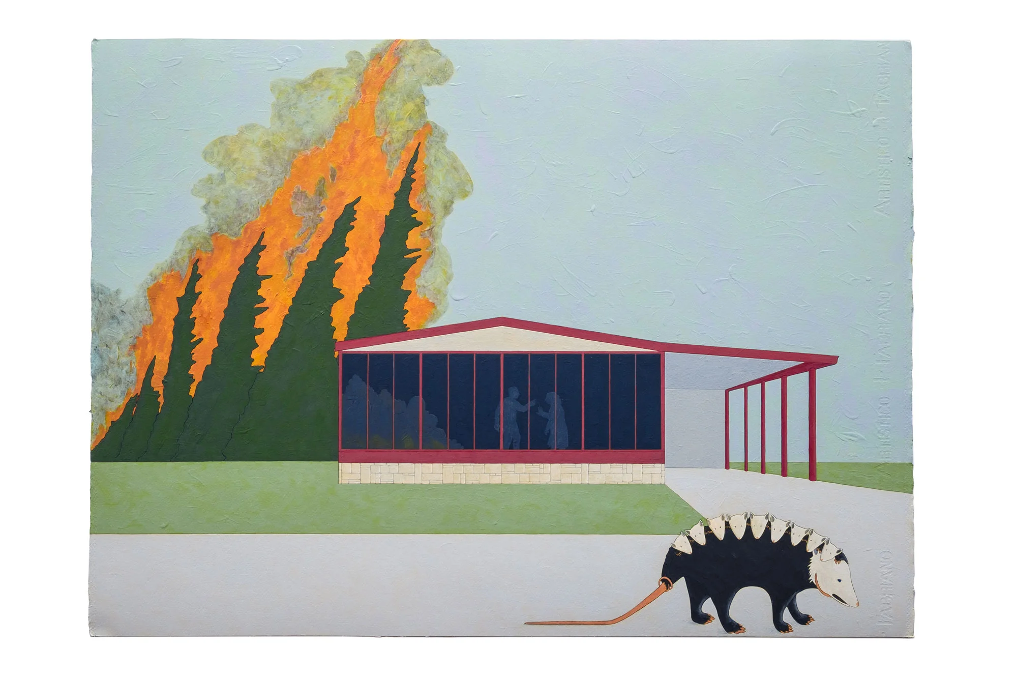 Domestic Disturbances , 2016 Acrylic on paper, 22” x 30”
