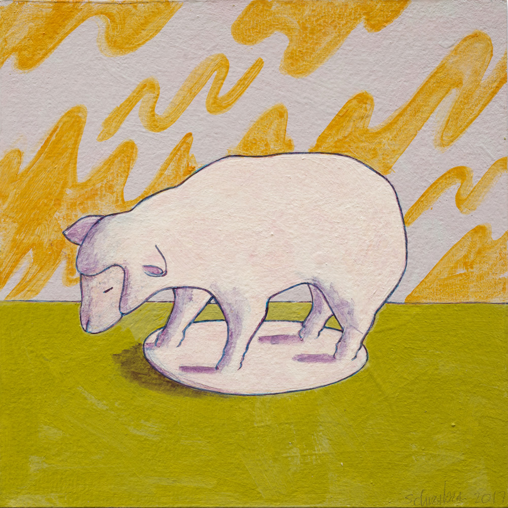   Lost Lambs,  2017 Acrylic on paper, 4” x 4” each    View Next Set →   