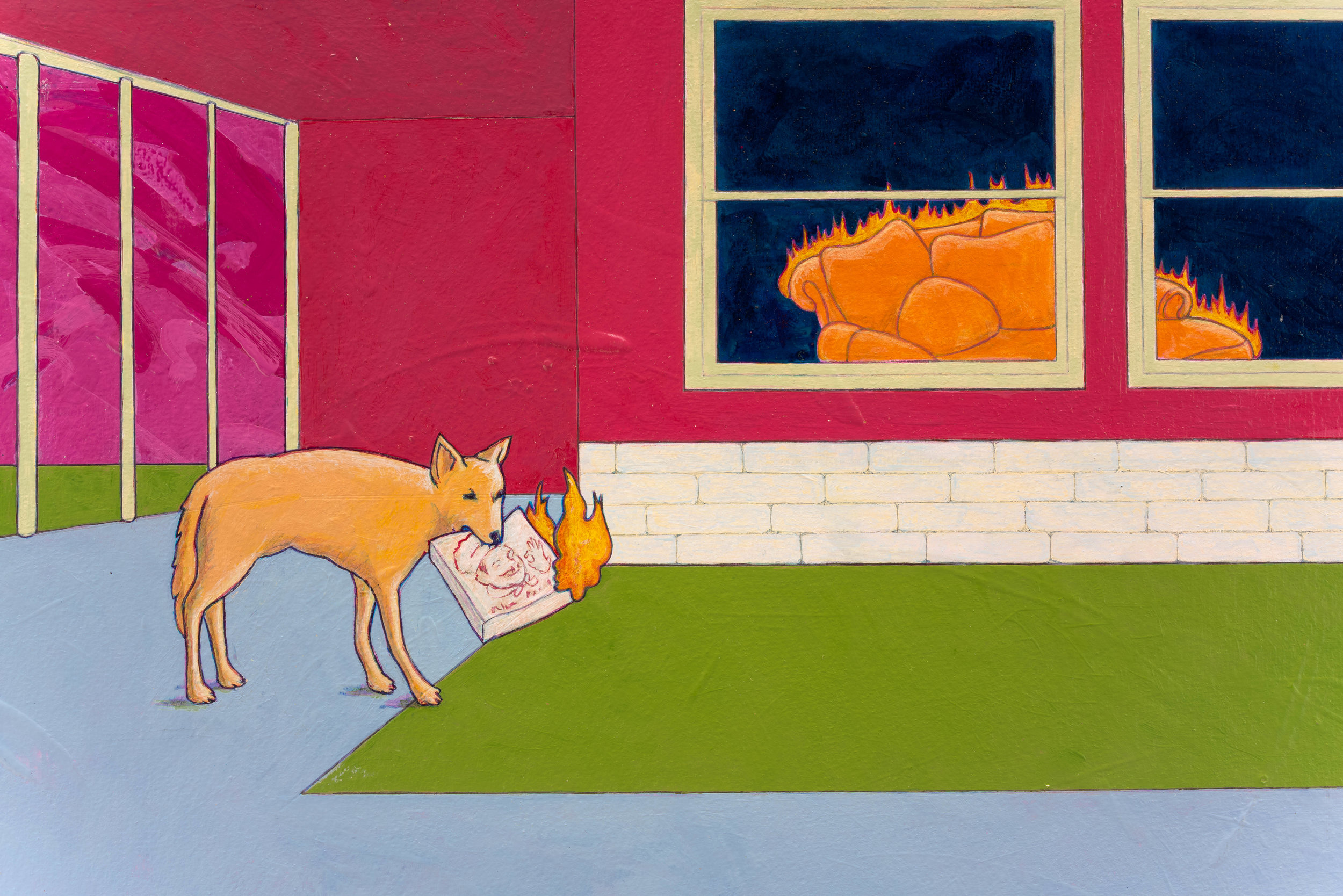 Eminent Domain, 2018 Acrylic on paper, 22” x 30”