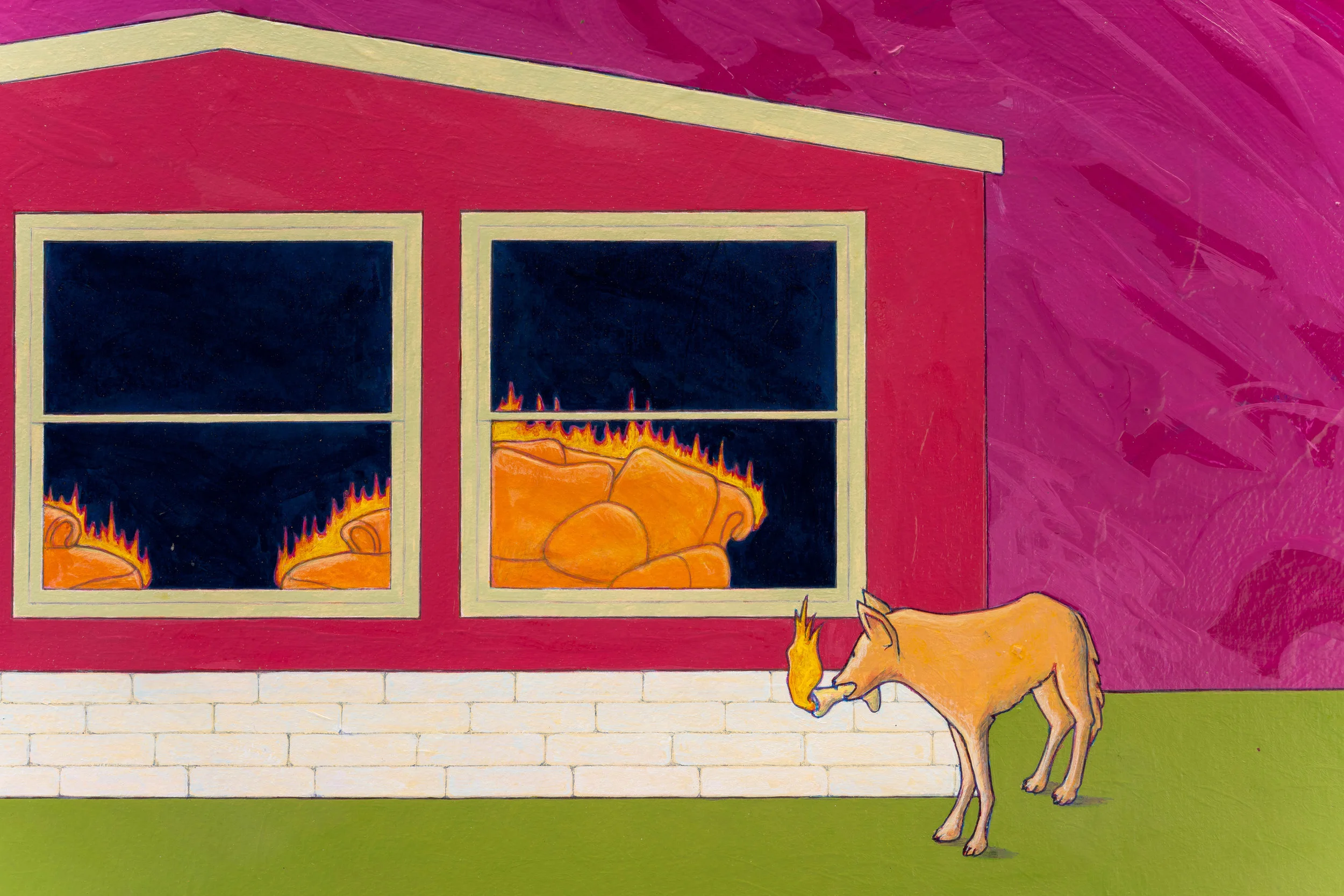Eminent Domain, 2018 Acrylic on paper, 22” x 30”