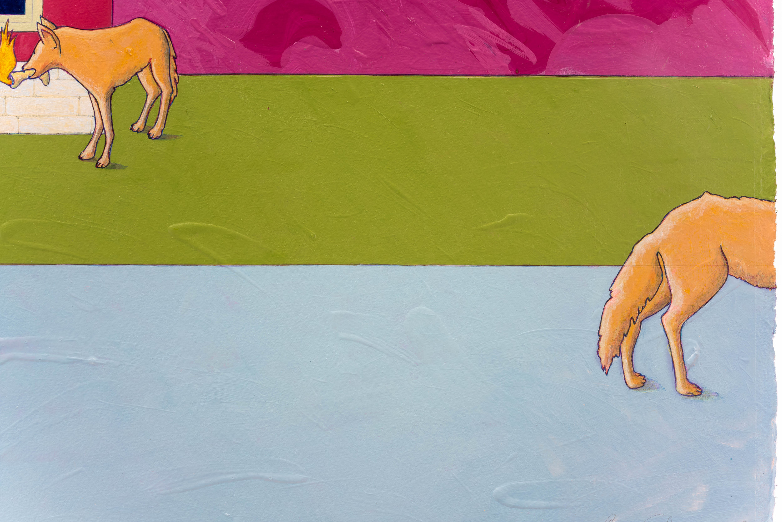 Eminent Domain, 2018 Acrylic on paper, 22” x 30”