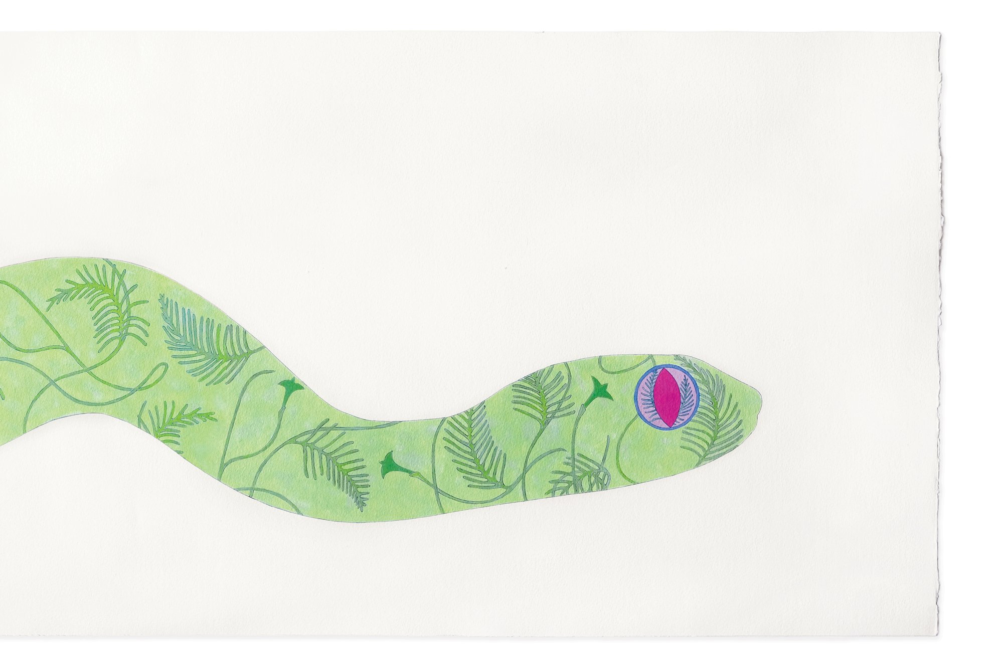   Sun Snake,  2022 Acrylic on paper, 15”x55”    View Next Set →    