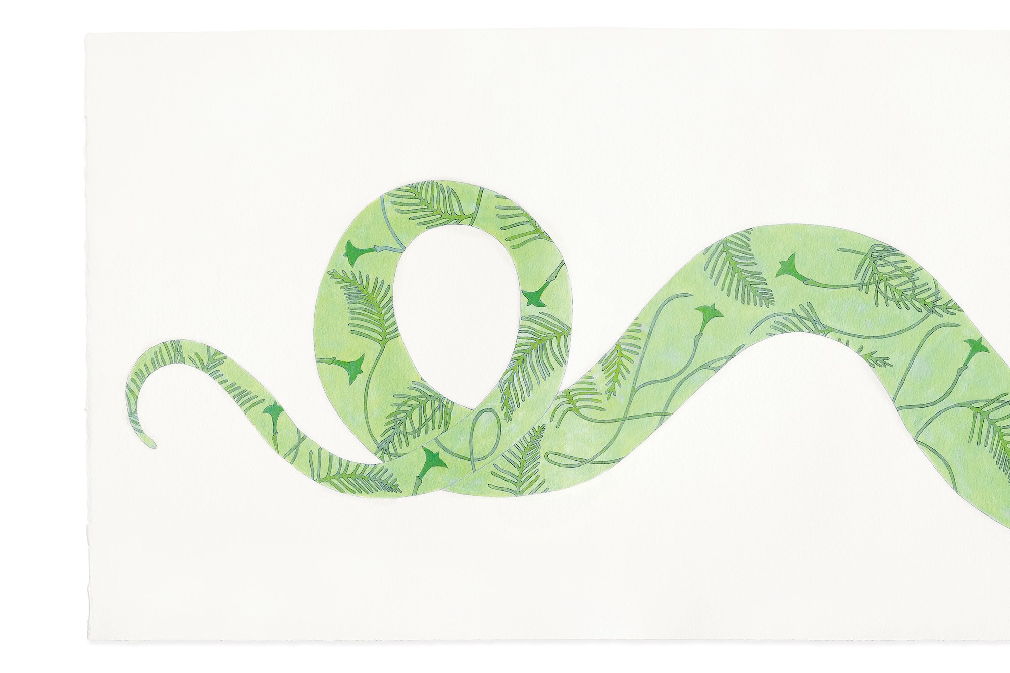   Sun Snake,  2022 Acrylic on paper, 15”x55” 