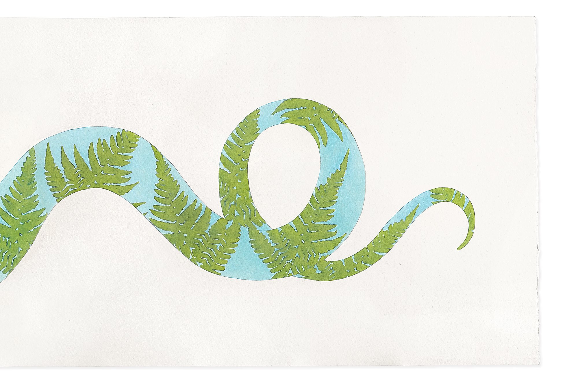   Shade Snake,  2022 Acrylic on paper, 15”x55”    View Next Set →   