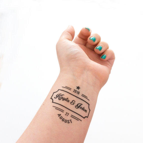 Custom Wedding Logo Temporary Tattoos — Kristen McGillivray