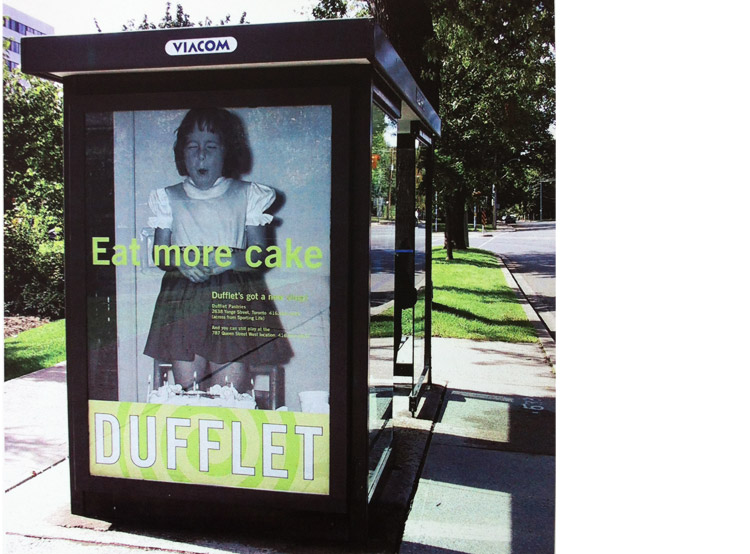 Dufflet Bus Shelter Ad