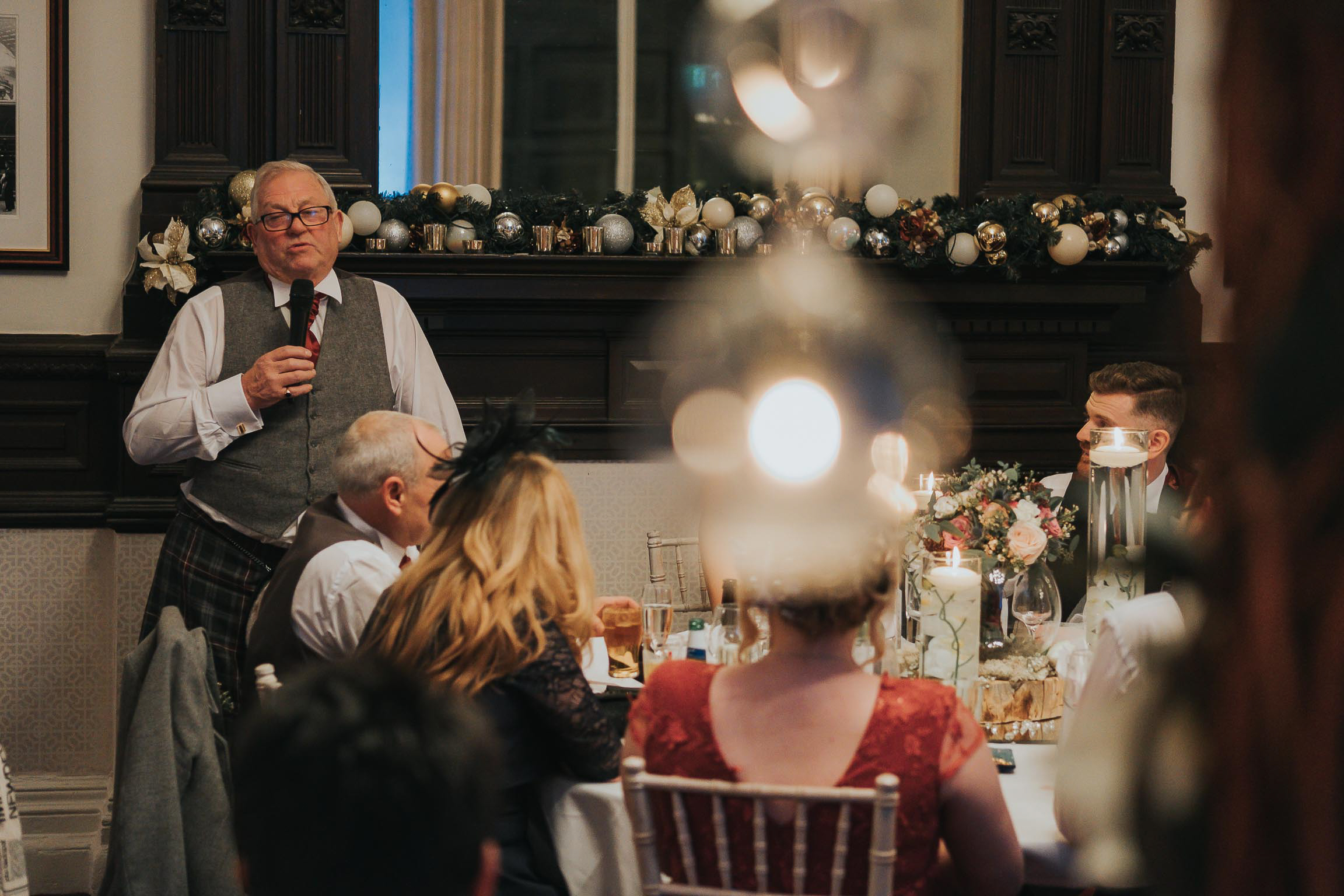 father of the bride during his speech