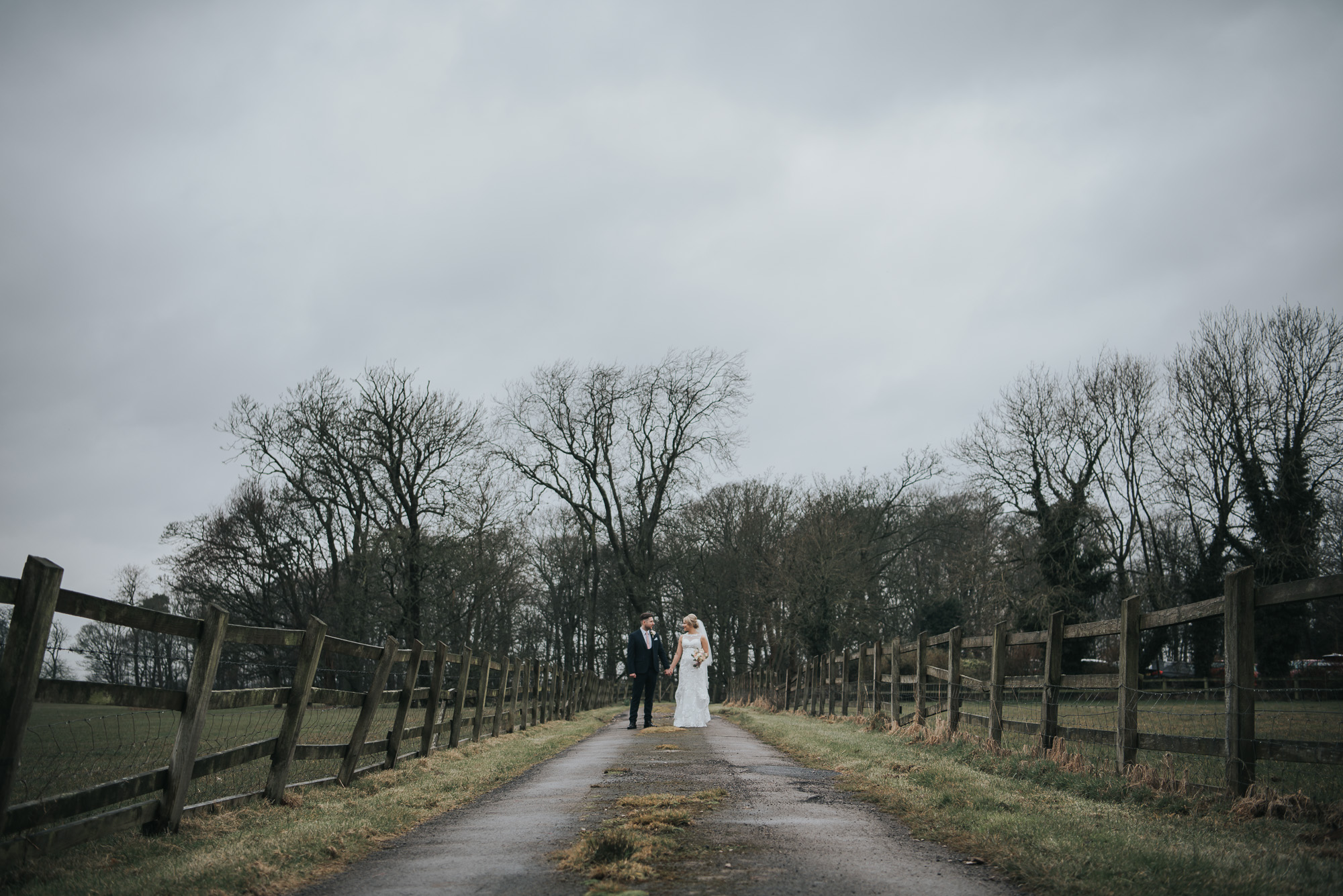 bridal and groom portrait  at The Villa in Wrea Green