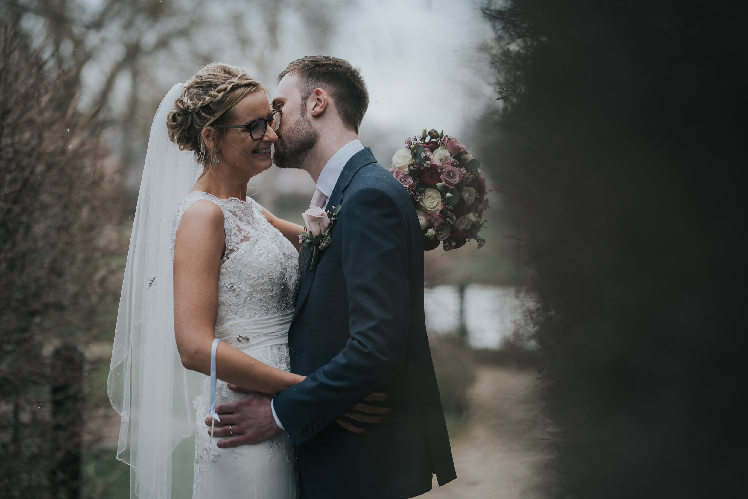 moment alone for the happy couple after their wedding ceremony