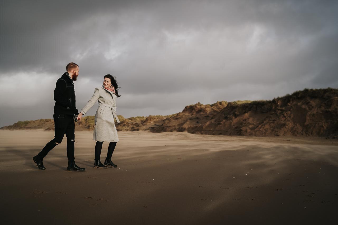 Samantha and Kieran Nearly Wed Engagement Photo Shoot Formby Beach - 014-Web Friendly.jpg