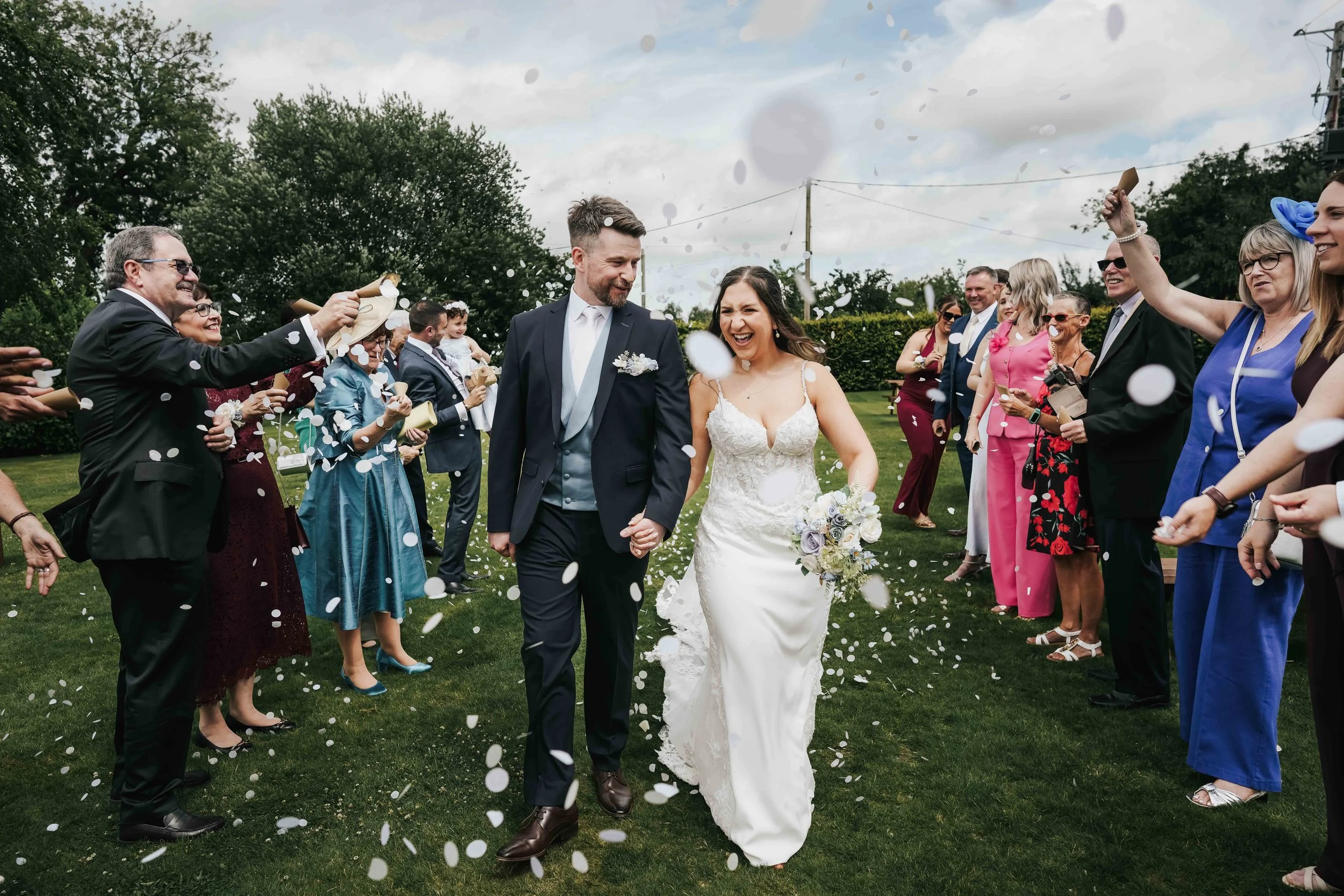 Sacha and Dan's rustic wedding day at Larkspur Lodge in Cheshire