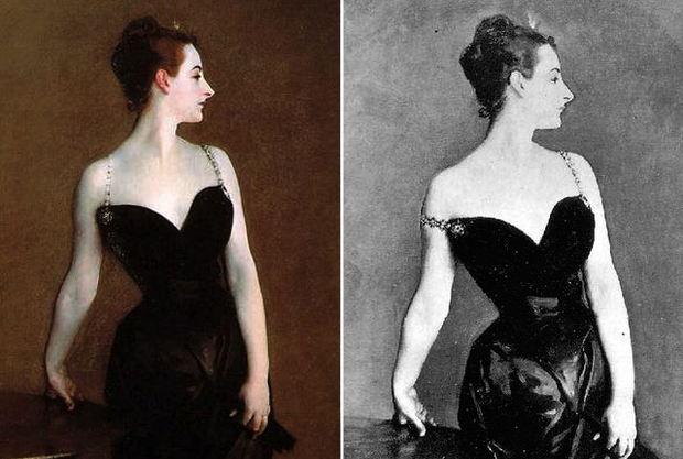 Current and original version as seen through X-ray studies.