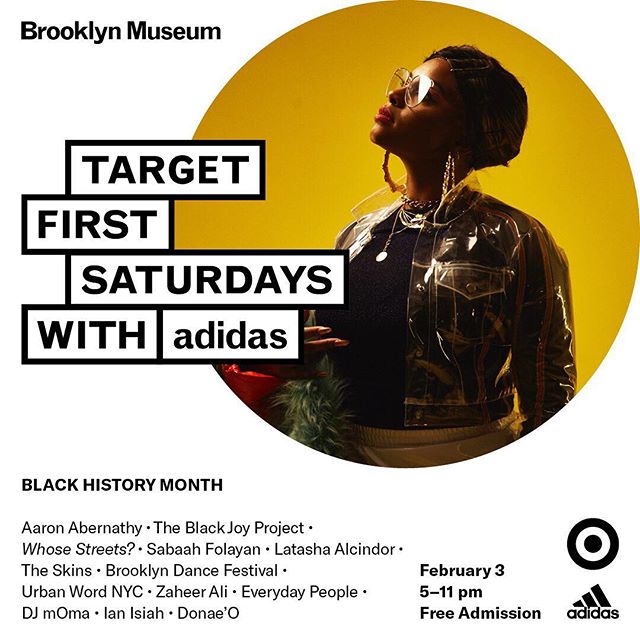 Mi gente, We have the excitement and honor to be a part of @brooklynmuseum’s #FirstSaturdays this coming Saturday for its Black History Month celebrations! Come thru at 6PM for a workshop and 7:30-9PM for a portrait w/ @sindayiganza!! COME THRU! #blackjoy #chooseblackjoy #theblackjoyproject