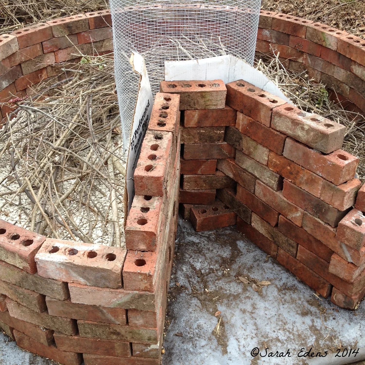 Continuing to build up the wall