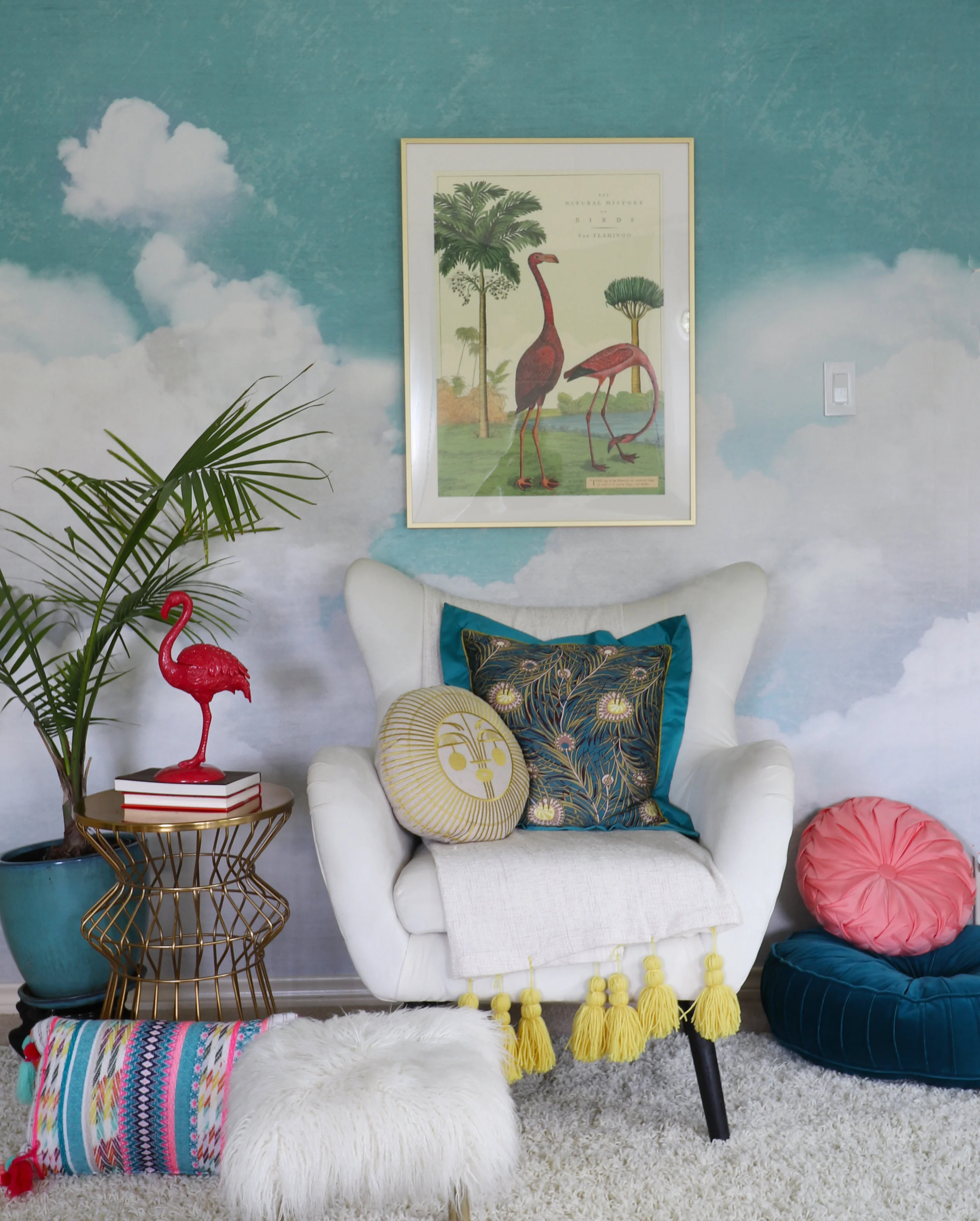 girls bedroom redesign with Rebel Walls cuddle clouds mural.jpg