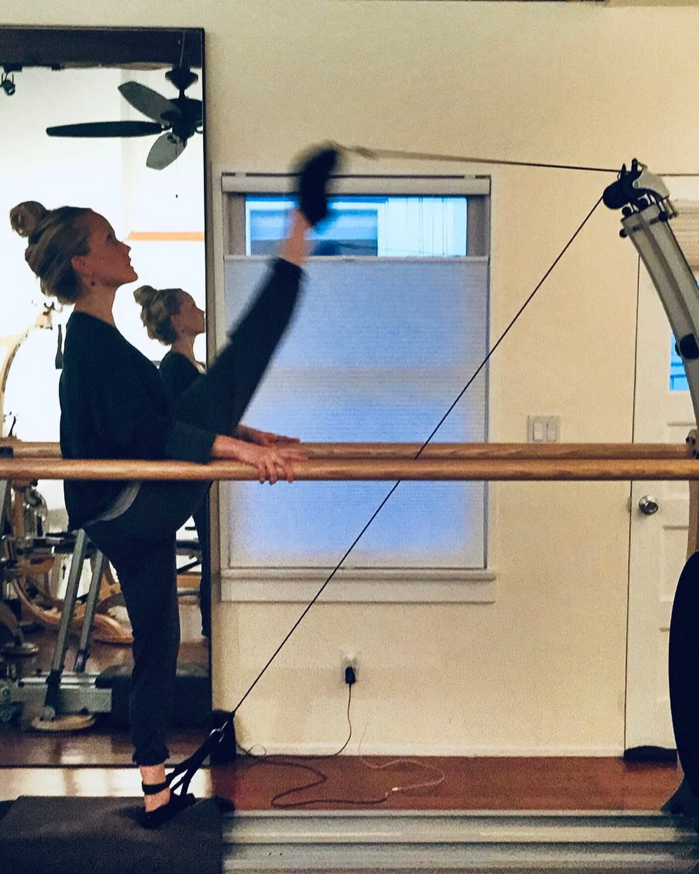 #tbt #teachersofinstagram #gyrotonicmethod &bull; jumping stretch board equipment 🙌 #teachersteachingteachers @ #MovementCenterLa 💛 #art #inmotion