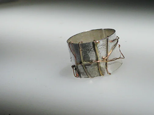 Gold twigs ring $200